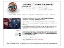 Tablet Screenshot of joanneorbell.com